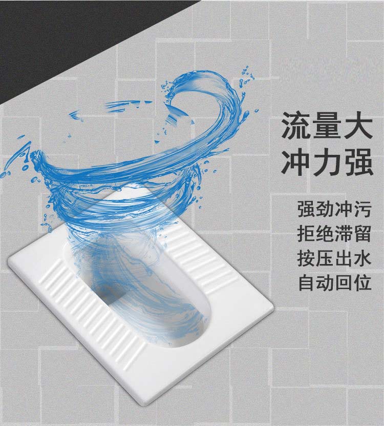 全铜蹲便器冲水阀便池手按式大便冲洗阀门厕所卫生间延时阀